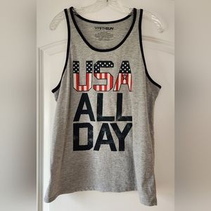 MEN'S FIFTH SUN USA ALL DAY TANK TOP SIZE LARGE